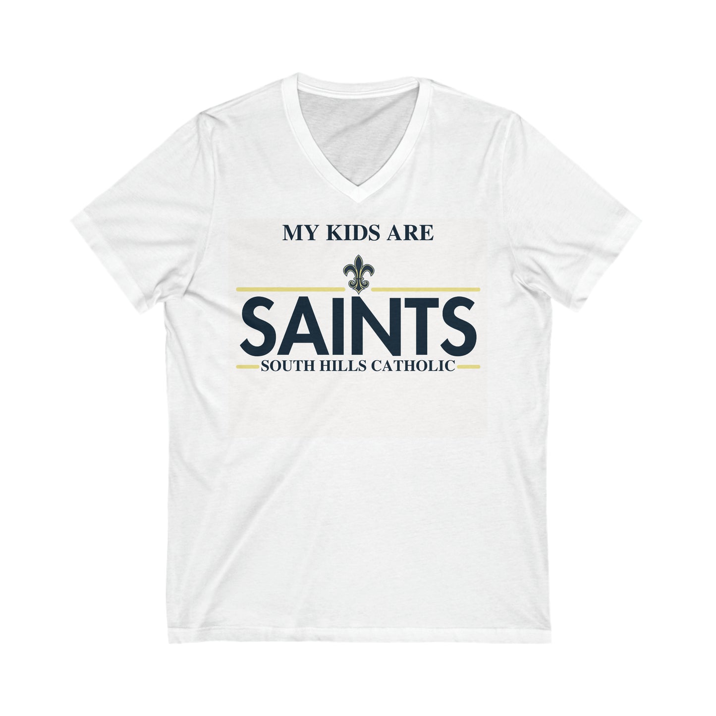 Unisex Short Sleeve V-Neck Tee - Jersey Cotton